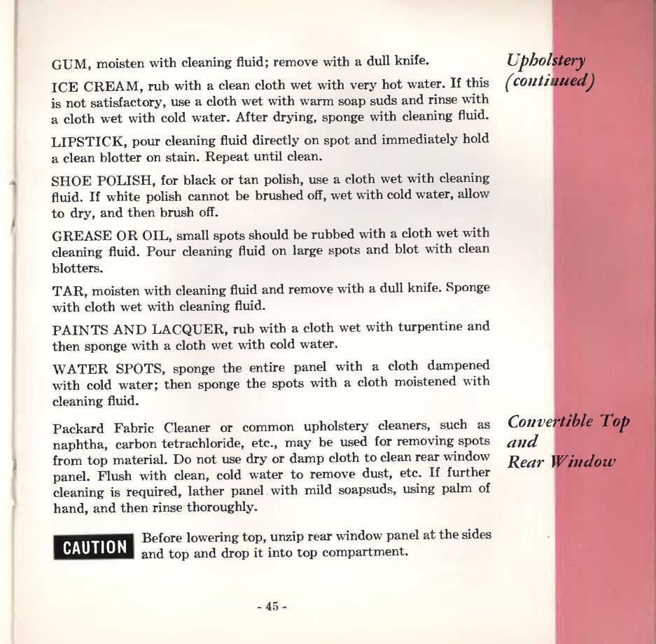 1953 Packard Owners Manual Page 16